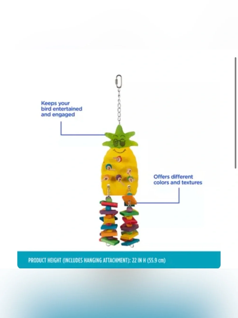 All Living Things® Pineapple Chew Bird Toy